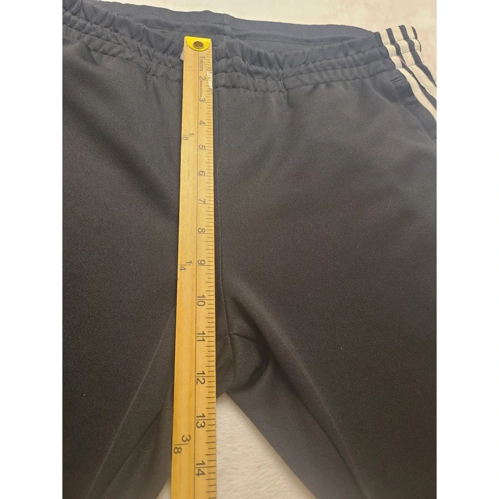 Adidas Originals Mens Black White Stripe Track Pants Joggers Medium Trefoil Logo
